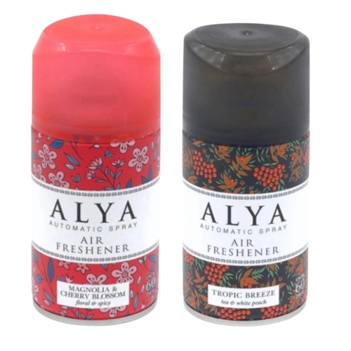 Zestaw Alya Magnolia Wiśnia i Tropic Breeze odświeżacz powietrza 2x 250ml