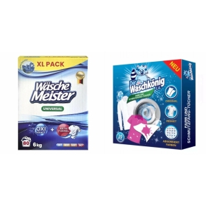 Wasche Meister uniwer proszek 80pr 6,0kg+chusteczki wyłapujące kolor GRATIS