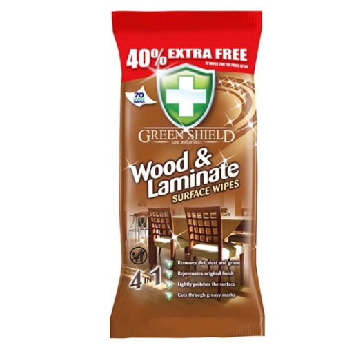 Green Shield Wood&Laminate 70szt. chusteczki do czyszcz. drewna i laminatów