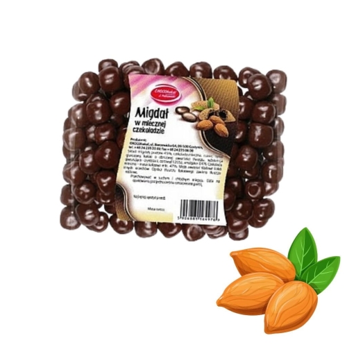 Migdały w mlecznej czekolady 140g