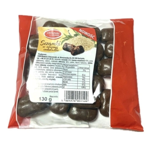 Sezamki w mlecznej czekoladzie 130g