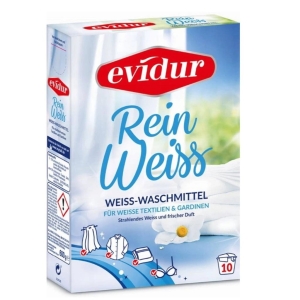 2x Evidur proszek wybielający do białego i firan 600g, 10 prań czysta biel