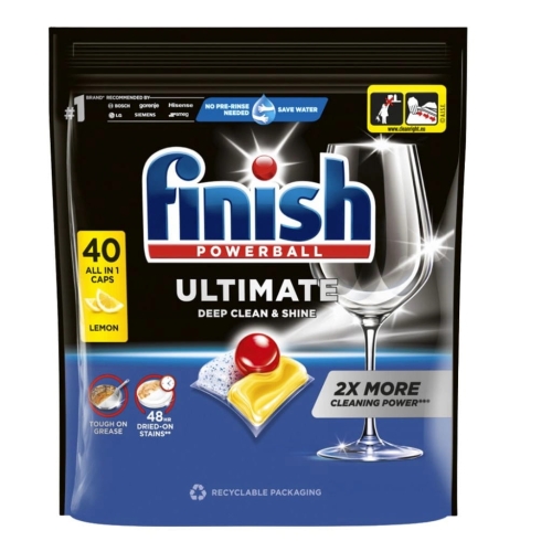 Powerball Ultimate kapsułki do zmywarki All in One cytrynowe 40szt