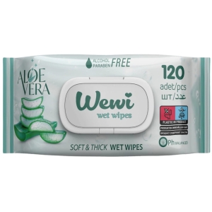 Wewi zestaw chusteczki nawilżane Aloes 120szt i Desmal higieniczne 550szt