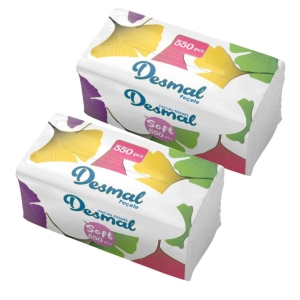 Desmal Soft 2x 550szt. miękkie chusteczki higien. do nosa,twarzy Mega Paka