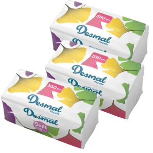 Desmal Soft 3x 550szt. miękkie chusteczki higien. do nosa,twarzy Mega Paka