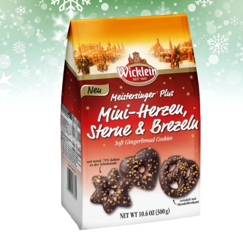 Wicklein pierniki w różnych kształtach w ciemnej czekoladzie 300g