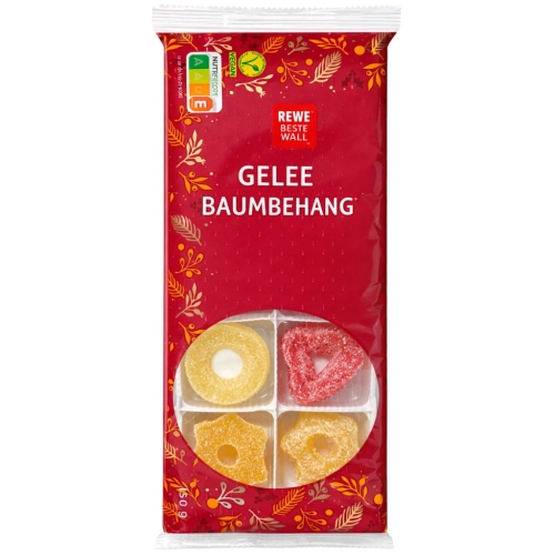 REWE Beste Wahl Gelee Baumschmuck galaretki owocowe wegańskie 150 g