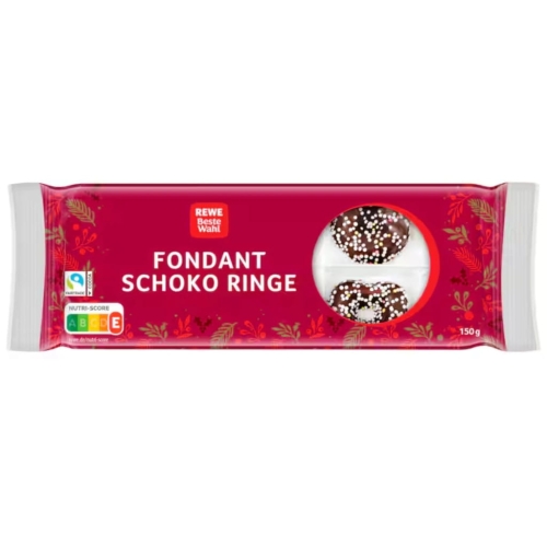REWE Beste Wahl Fondant Schoko Ringe krążki czekoladowe 150 g