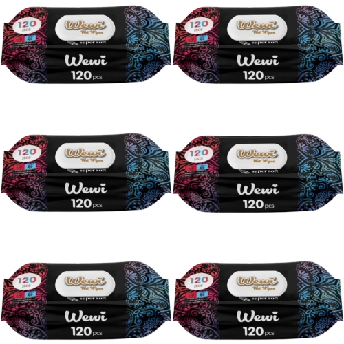 Chusteczki nawilżane Wewi Dream 6x 120szt.dubajski zapach,delikatne miekkie