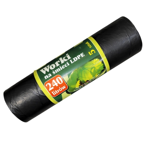 Worki na śmieci LDPE 240l Mega mocne 5 sztuk