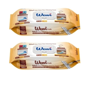 Wewi Easy Clean Mokre Wkłady do Mycia Podłóg 50szt z mydłem arabskim x2
