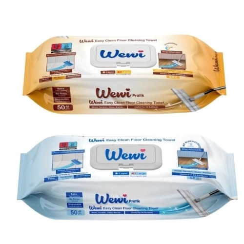 Wewi Mokre Ręczniki Wkłady do Mycia Podłóg 2x 50szt niebieskie i arabskie