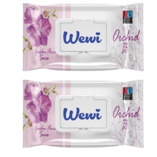 Chusteczki Nawilżane Wewi Orchid o Zapachu Orchidei dla dzieci 72 szt.x2