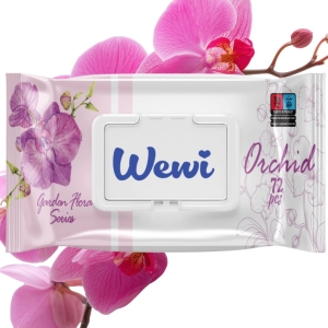 Wewi Orchid Chusteczki Nawilżane o Zapachu Orchidei dla dzieci 72 szt.x2