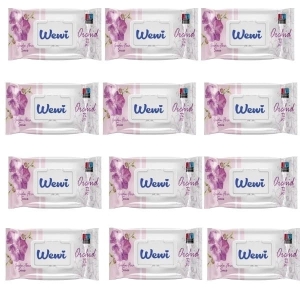 Wewi Orchid Chusteczki Nawilżane o Zapachu Orchidei dla dzieci 72 szt. x12