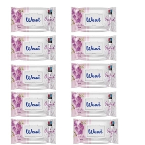 Wewi Orchid Chusteczki Nawilżane o Zapachu Orchidei dla dzieci 72 szt. x10