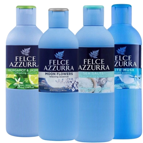 Felce Azzurra Bergamotka, Moon, Sali, White musk żele pod prysznic 4x650ml