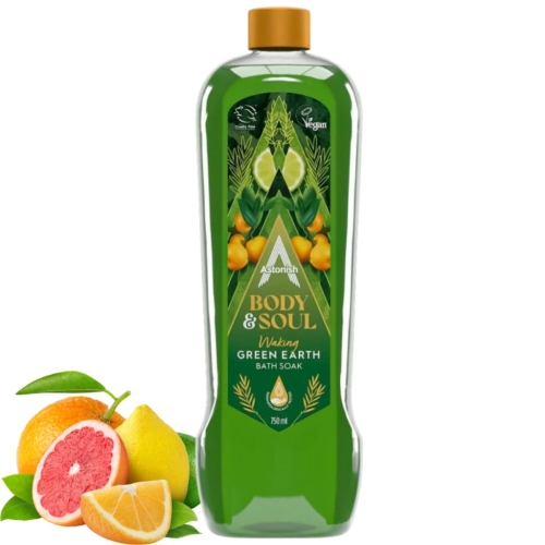Astonish Body & Soul Waking Green Earth Bath Soak 750 ml cytrusy i zioła