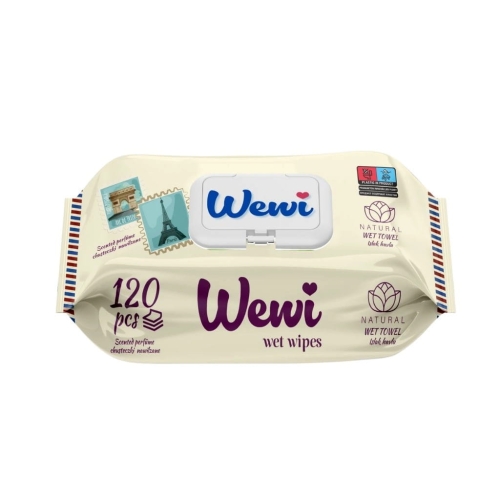 Chusteczki nawilżane WEWI Paris zapach francuskie perfumy 120szt