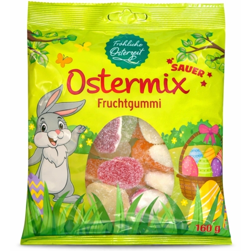 Ostermix Fruchtgummi Sauer 160g kwaśne żelki owocowe na Wielkanoc