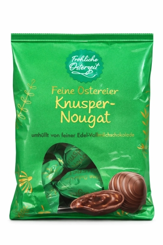 Feine Ostereier czekoladowe jajeczka wielkanocne z chrupiącym nugatem 150g