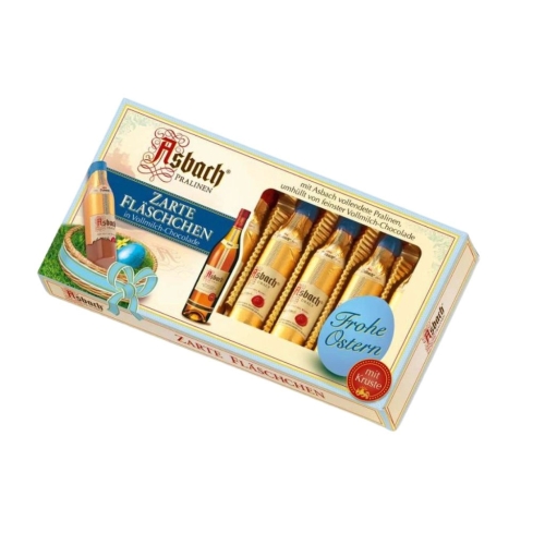 Asbach praliny buteleczki mleczna czekolada z nadzieniem alkoholowym 100g