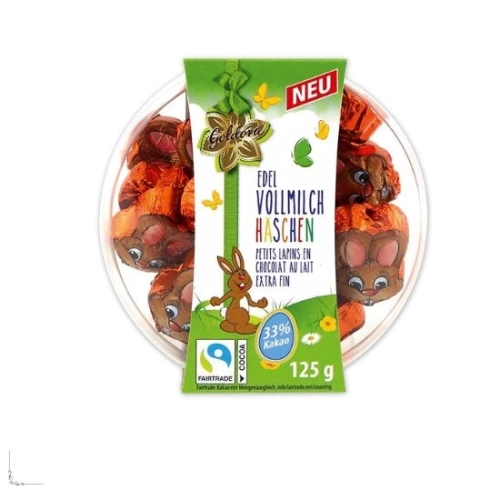 Goldora Edelvollmilch Haschen zajączki z mlecznej czekolady 125g WIelkanoc