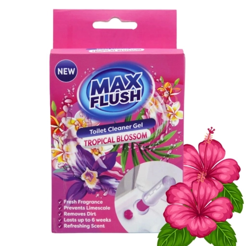 Max Flush żelowe kleksy czyszczące do toalety tropical 45ml na 6 tygodni