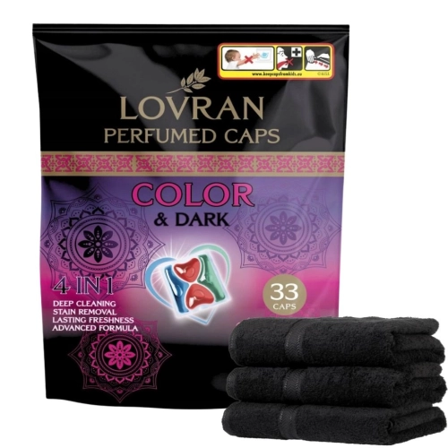 Lovran kapsułki do prania koloru i czarnego 33szt w opak. 594g