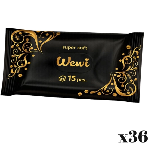 Chusteczki torebkowe Wewi Premium o zapachu francuskich perfum 36x 15szt