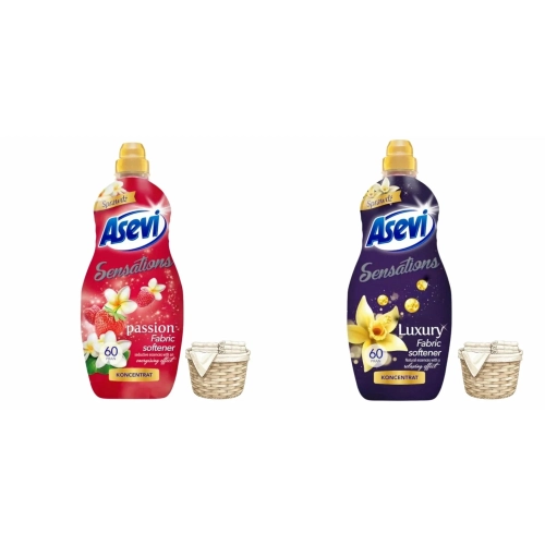Asevi Sensations Passion + Luxury Płyny do Płukania Tkanin 2x60 prań