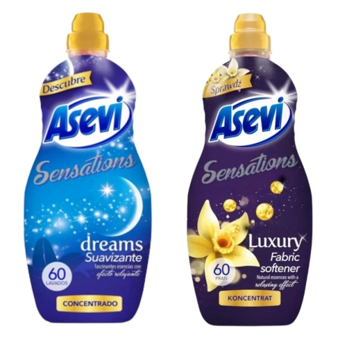 Asevi Sensations Dream+ Luxury Płyny do Płukania Tkanin 2x60 prań