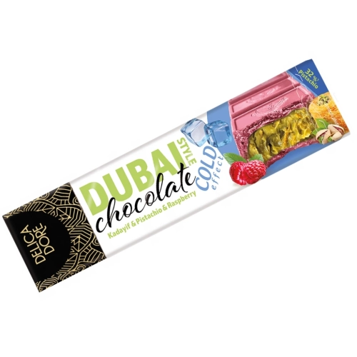 Dubai Style Chocolate Cold Effect – czekolada malinowa z pistacjami i kadai