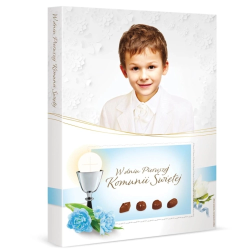 Bombonierka W Dniu Pierwszej Komunii Świętej prezent komunijny chłopiec