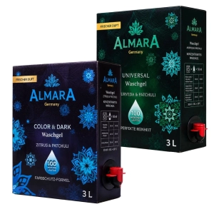 Almara zestaw żeli do prania universal i color & dark 2x3L 2x100 prań