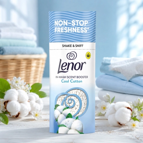 Lenor Cool Cotton granulki perełki do prania o zapachu kwiatu bawełny 155g