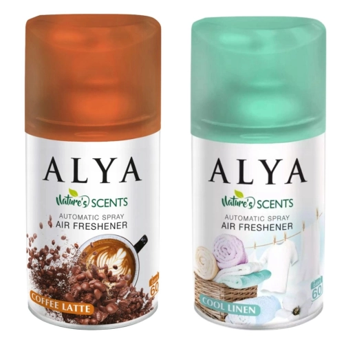 Alya Coffee Lattee kawa i Cool linen pranie odświeżacze powietrza 2x 250ml
