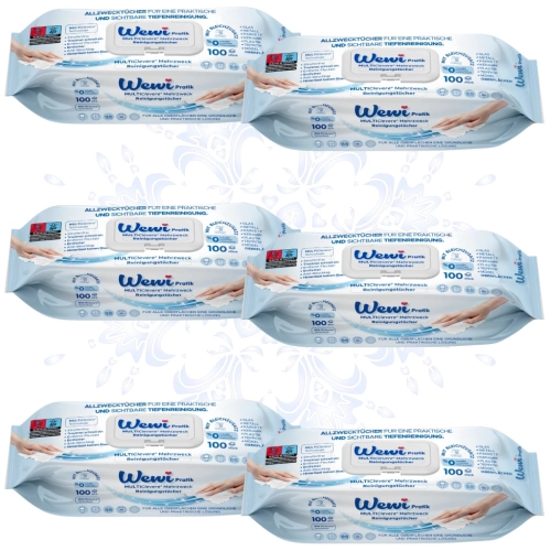 Chusteczki XXL czyszczące Wewi uniwersalne 6x 100 szt.