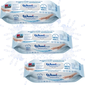 Chusteczki XXL czyszczące Wewi Praktik uniwersalne 3x 100 szt.