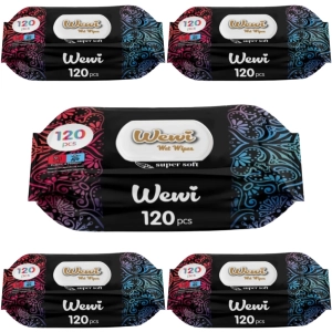Chusteczki nawilżane Wewi Dream 5x 120szt.dubajski zapach,delikatne miekkie