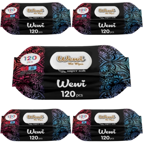 Chusteczki nawilżane Wewi Dream 5x 120szt.dubajski zapach,delikatne miekkie