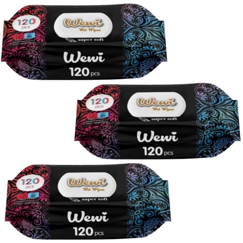 Chusteczki nawilżane Wewi Dream 3x 120szt.dubajski zapach,delikatne miekkie