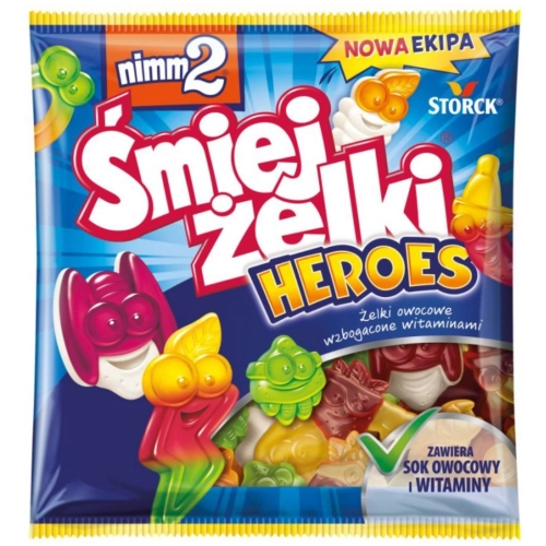 Śmiej żelki Heroes Nimm2 90g owocowe żelki z witaminami dla dzeci,dorosłych