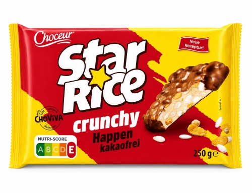 Star Rice Crunchy Kakaofrei 250g chrupiące kąski ryżowe w polewie bez kakao