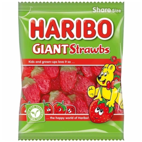 HARIBO Giant Strawbs Żelki Truskawki Gigant XXL 160 g