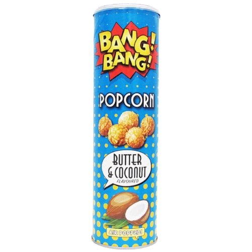 Bang Bang Popcorn Butter & Coconut Flavoured Popcorn o smaku masła i kokosa