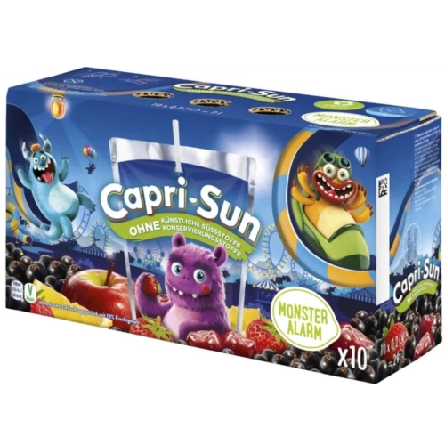 Capri-Sun Monster Alarm 10 x 200ml napój wieloowocowy dla dzieci ze słomką