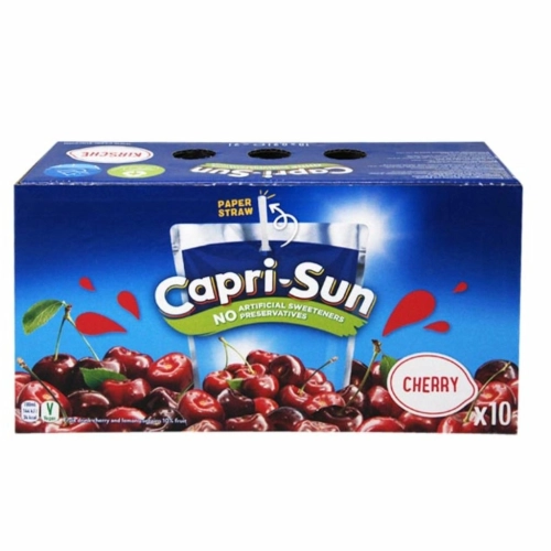 Capri-Sun Cherry 10 x 200ml napój wiśniowy dla dzieci ze słomką