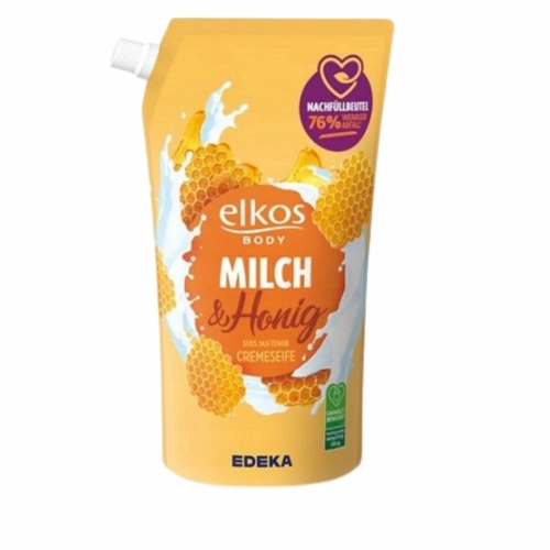 Elkos Body Milch & Honig kremowe mydło w płynie mleko miód uzupełnienie 1l